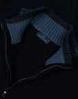Paul & Shark - Navy Soft Cool Touch Half Zip Wool Sweater KNITWEAR Paul & Shark