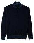 Paul & Shark - Navy Soft Cool Touch Half Zip Wool Sweater KNITWEAR Paul & Shark
