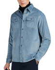 Paul and Shark - Flint Blue Velvet Cordurory Overshirt L/S SHIRTS Paul & Shark