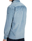 Paul and Shark - Flint Blue Velvet Cordurory Overshirt L/S SHIRTS Paul & Shark