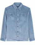 Paul and Shark - Flint Blue Velvet Cordurory Overshirt L/S SHIRTS Paul & Shark