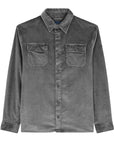 Paul & Shark - Grey Velvet Cordurory Overshirt L/S SHIRTS Paul & Shark