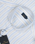 Paul & Shark - Beige and White Striped Soffio Linen Long Sleeve Shirt L/S SHIRTS Paul & Shark