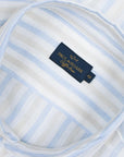 Paul & Shark - Beige and White Striped Soffio Linen Long Sleeve Shirt L/S SHIRTS Paul & Shark