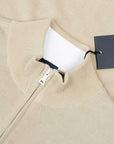Paul & Shark - Beige Quarter Zip Cotton Knit Sweater KNITWEAR Paul & Shark