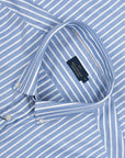 Paul & Shark - Blue & White Striped Oxford Cotton Long Sleeve Shirt L/S SHIRTS Paul & Shark