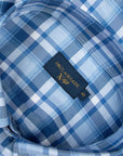 Paul & Shark - Blue & White Check Long Sleeve Cotton Shirt