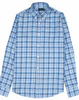 Paul & Shark - Blue & White Check Long Sleeve Cotton Shirt