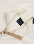 Paul & Shark - Cream Summer Wool Zip Neck Sweater KNITWEAR Paul & Shark
