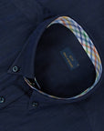 Paul & Shark - Navy Contrast Linen Short Sleeve Shirt