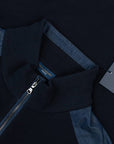 Paul & Shark - Navy with Denim Quarter-Zip Cotton Sweater KNITWEAR Paul & Shark