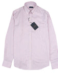 Paul & Shark - Pink & White Striped Oxford Cotton Long Sleeve Shirt L/S SHIRTS Paul & Shark