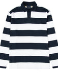 Paul and Shark - Navy and White Cotton Long Sleeve Rugby Shirt RUGBY/LS POLOS Paul & Shark