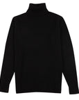 Robert Old - Black Portree 4ply Roll Neck Cashmere Sweater CASHMERE Robert Old