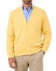 Lemon Frost Mallaig 4ply Cashmere Cardigan CASHMERE Robert Old