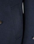 Robert Old - Navy Camel Hair Double-Breasted Overcoat crafted with Loro Piana Fabric OVERCOATS