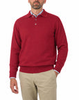 Robert Old - Russet Red Balvenie 3 Button 4ply Cashmere Polo Sweater CASHMERE Robert Old