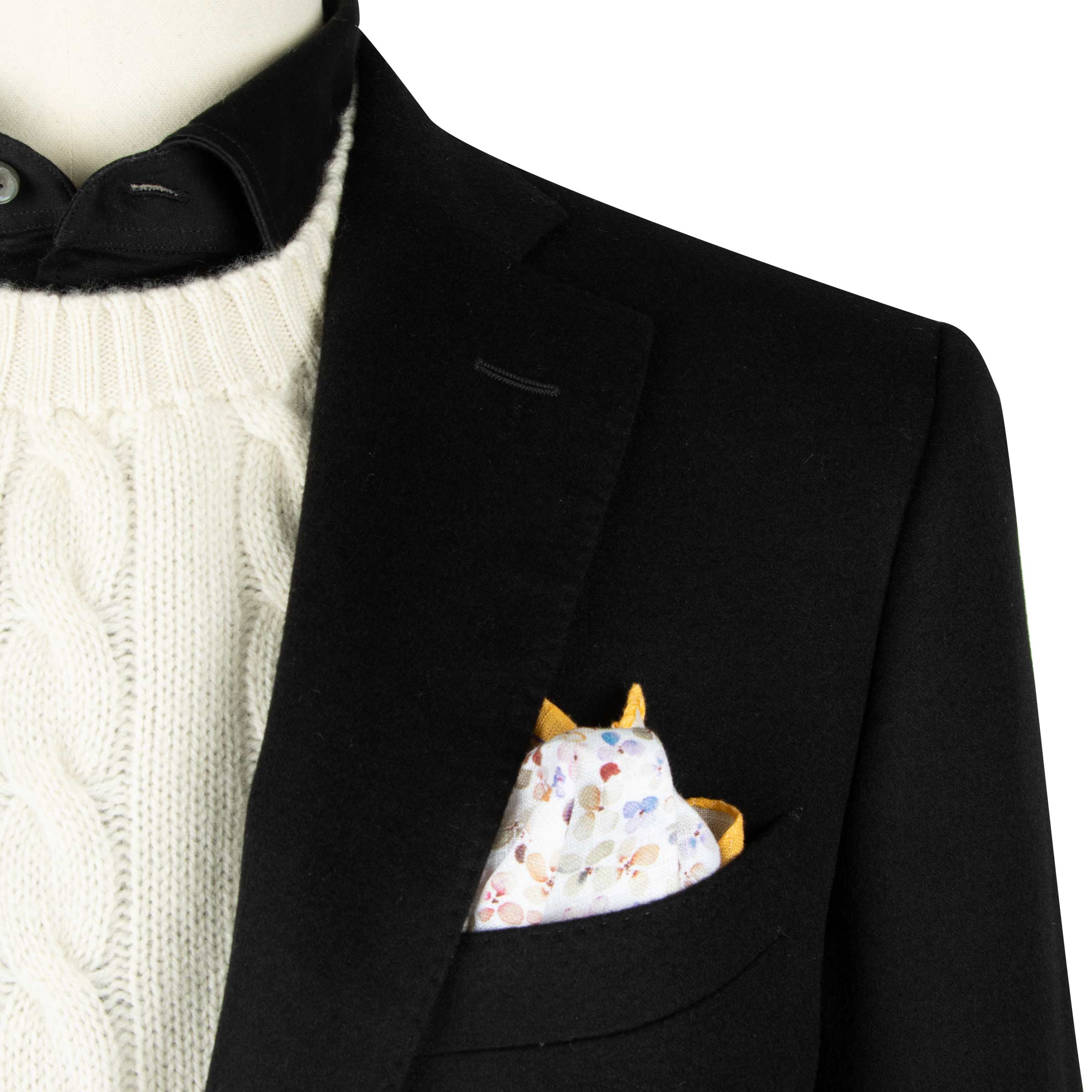 Robert Old - Black Pure Cashmere Blazer crafted with Loro Piana Fabric JACKETS Robert Old