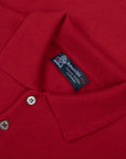 The Oban 3 button long sleeve Cashmere Polo Sweater - Chianti Red CASHMERE Robert Old