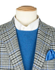 Robert Old - Grey & Blue Prince of Wales Check Wool Jacket JACKETS Robert Old