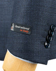 Robert Old - Navy Weave Wool & Silk Jacket crafted with Loro Piana Fabric JACKETS Robert Old
