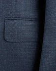 Robert Old - Navy Weave Wool & Silk Jacket crafted with Loro Piana Fabric JACKETS Robert Old