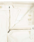 Robert Old - Off White Cotton Linen Stretch Pleat Chino Shorts SHORTS Robert Old