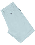Robert Old - Powder Blue Cotton Linen Stretch Pleat Chino Shorts SHORTS Robert Old