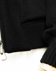 Black Pure Cashmere Water Repellent Italian Bomber Jacket BLOUSONS Robert Old
