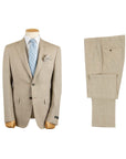 Robert Old - Beige Super 130's Wool, Silk and Linen Suit Crafted in Italy SUITS Robert Old