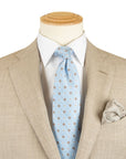 Robert Old - Beige Super 130's Wool, Silk and Linen Suit Crafted in Italy SUITS Robert Old