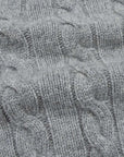 Robert Old - Flannel Rothesay 4ply Cable Crew Cashmere Sweater CASHMERE Robert Old