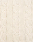 Robert Old - White Undyed Rothesay 4ply Cable Crew Cashmere Sweater CASHMERE Robert Old