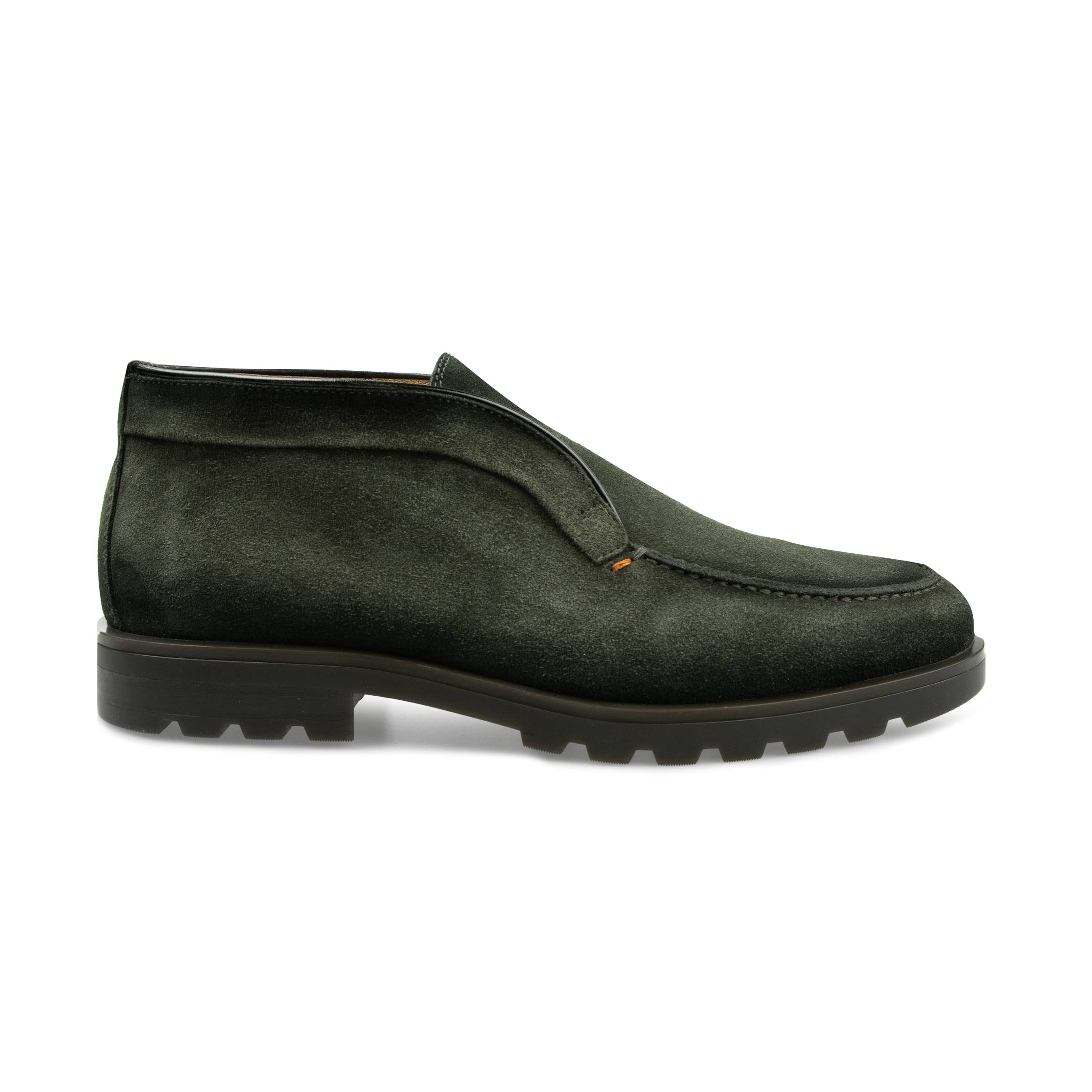Santoni - Dark Green Suede Desert Boot Robert Old & Co Santoni - Dark Green Suede Desert Boot Robert Old & Co