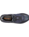 Santoni - Navy Suede & Calf Leather Sneakers