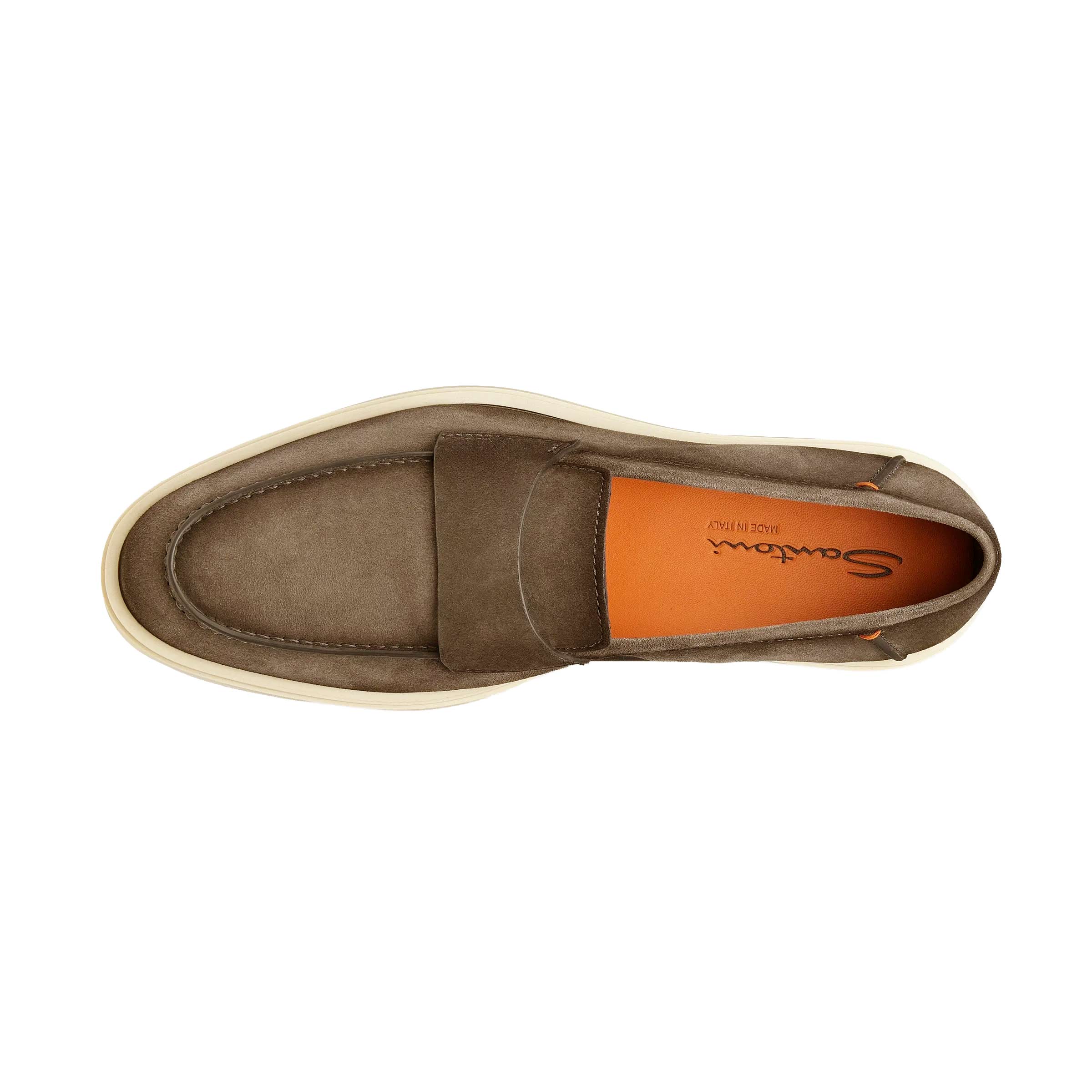 Santoni - Light Brown Suede Penny Loafer – Robert Old & Co
