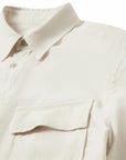 Belstaff - Silver Birch Garment Dyed Linen Scale Shirt