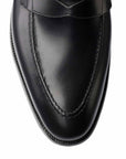 Crockett & Jones - Sydney Black Leather Loafers - Single Leather Sole SHOES Crockett & Jones