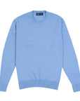 Robert Old - Blue Haze Tiree 4ply Crew Neck Cashmere Sweater CASHMERE Robert Old