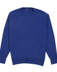 Robert Old - Electric Indigo Tiree 4ply Crew Neck Cashmere Sweater CASHMERE Robert Old