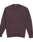 Robert Old - Porcupine Brown Tiree 4ply Crew Neck Cashmere Sweater CASHMERE Robert Old