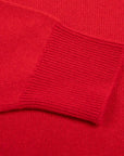 Robert Old - Ruby Red Tiree 4ply Crew Neck Cashmere Sweater CASHMERE Robert Old