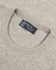 Robert Old - Brume Grey Tiree 4ply Crew Neck Cashmere Sweater