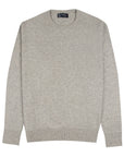 Robert Old - Brume Grey Tiree 4ply Crew Neck Cashmere Sweater