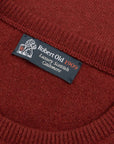 Robert Old - Russet Red Tiree 4ply Crew Neck Cashmere Sweater CASHMERE Robert Old