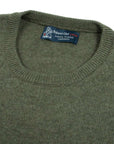 Robert Old - The Tiree 4ply Crew Neck Cashmere Sweater - Loden Mix CASHMERE Robert Old