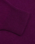 Robert Old - Beetroot Tobermorey 4ply V-Neck Cashmere Sweater CASHMERE Robert Old
