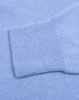 Robert Old - Blue Haze Tobermorey 4ply V-Neck Cashmere Sweater CASHMERE Robert Old