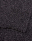 Robert Old - Charcoal Tobermorey 4ply V-Neck Cashmere Sweater CASHMERE Robert Old