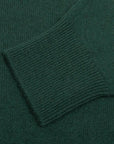 Robert Old - Holly Green Tobermorey 4ply V-Neck Cashmere Sweater CASHMERE Robert Old
